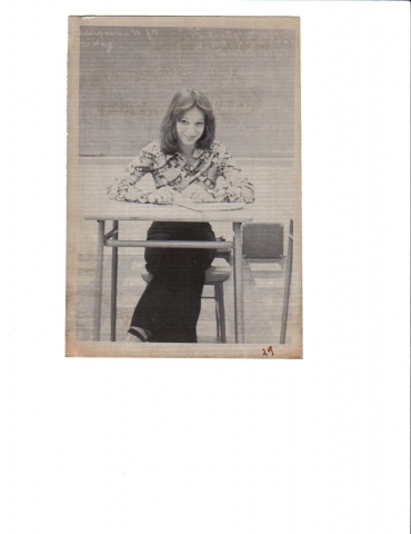 Sue May in 10th grade English class---not her favorite!