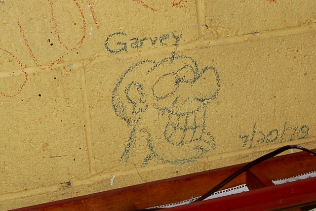 THE WALL - Tim Garvey was a great artist.  This is one of his earlier self-portraits.  