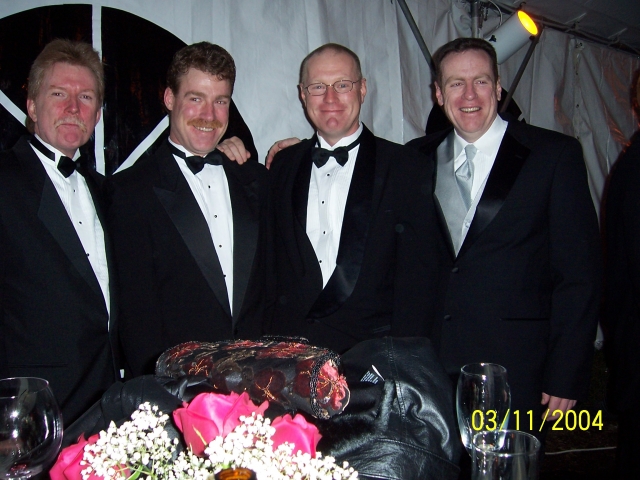 ONeills at cousins wedding in New Canaan, CT. Uncle John, Jim (JDHS 81), Mike, and Dan (JDHS 78)